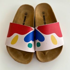 Bobo Choses sandals 25 paint splash red yellow blue green - like NEW